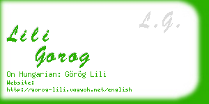 lili gorog business card